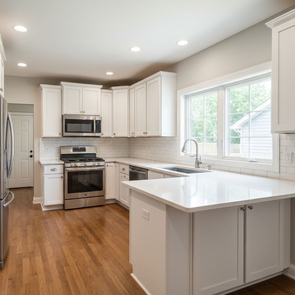 Interior painting and remodeling in progress